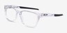 Oakley Paracord X Polished Clear PlasticEyeglass Frames d'EyeBuyDirect, Vue d'Angle