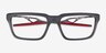 Oakley Neoture SQ Satin Gray Smoke MetalEyeglass Frames d'EyeBuyDirect, Vue Rapprochée