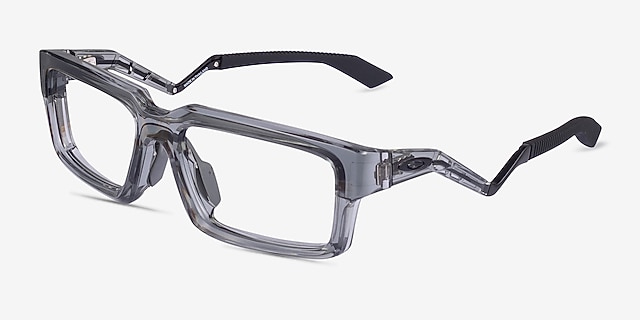 Oakley Enigma Echo Gray Shadow PlasticEyeglass Frames from EyeBuyDirect, Angle View