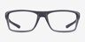 Oakley Rafter Satin Gray Smoke PlasticEyeglass Frames d'EyeBuyDirect, Vue de Face