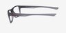 Oakley Rafter Satin Gray Smoke PlasticEyeglass Frames d'EyeBuyDirect, Vue de Côté