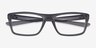 Oakley Rafter Satin Gray Smoke PlasticEyeglass Frames d'EyeBuyDirect, Vue Rapprochée