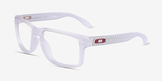 Oakley Holbrook RX Matte Clear PlasticEyeglass Frames from EyeBuyDirect, Angle View