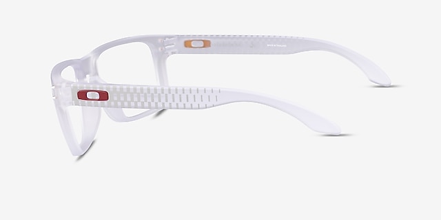 Oakley Holbrook RX Matte Clear PlasticEyeglass Frames from EyeBuyDirect, Side View