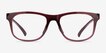 Oakley Leadline RX Transparent Iron Red PlasticEyeglass Frames from EyeBuyDirect, Front View