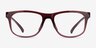 Oakley Leadline RX Transparent Iron Red PlastiqueMontures de lunettes de vue d'EyeBuyDirect, Vue de Face
