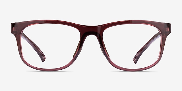 Oakley Leadline RX Transparent Iron Red PlasticEyeglass Frames from EyeBuyDirect, Front View