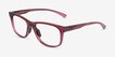 Oakley Leadline RX Transparent Iron Red PlasticEyeglass Frames from EyeBuyDirect, Angle View