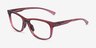 Oakley Leadline RX Transparent Iron Red PlastiqueMontures de lunettes de vue d'EyeBuyDirect, Vue d'Angle