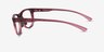 Oakley Leadline RX Transparent Iron Red PlastiqueMontures de lunettes de vue d'EyeBuyDirect, Vue de Côté