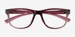 Oakley Leadline RX Transparent Iron Red PlasticEyeglass Frames from EyeBuyDirect, Closed View