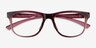 Oakley Leadline RX Transparent Iron Red PlastiqueMontures de lunettes de vue d'EyeBuyDirect, Vue Rapprochée