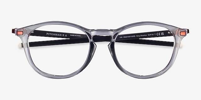 Oakley Pitchman R A Gray Shadow MetalEyeglass Frames from EyeBuyDirect, Closed View