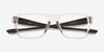 Oakley Bunt Polished Clear PlastiqueMontures de lunettes de vue d'EyeBuyDirect, Vue Rapprochée