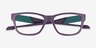 Oakley Top Level Matte Aubergine PlasticEyeglass Frames from EyeBuyDirect, Closed View