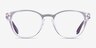Oakley Round Off Polished Clear PlasticEyeglass Frames d'EyeBuyDirect, Vue de Face