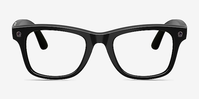 Ray-Ban Meta (Gen 3) Wayfarer Optics Shiny Black Plastic from EyeBuyDirect, Front View