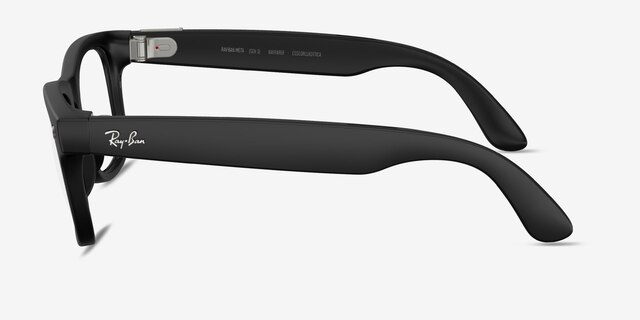 Ray-Ban Meta (Gen 3) Wayfarer Optics Matte Black Plastic from EyeBuyDirect, Side View