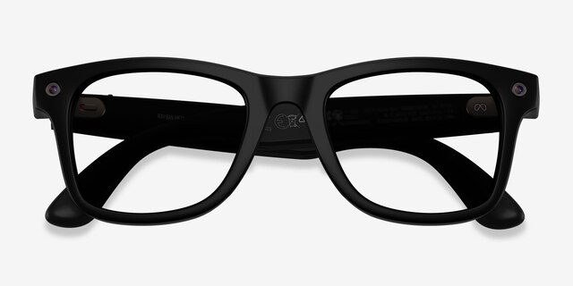 Ray-Ban Meta (Gen 3) Wayfarer Optics Matte Black Plastic from EyeBuyDirect, Closed View
