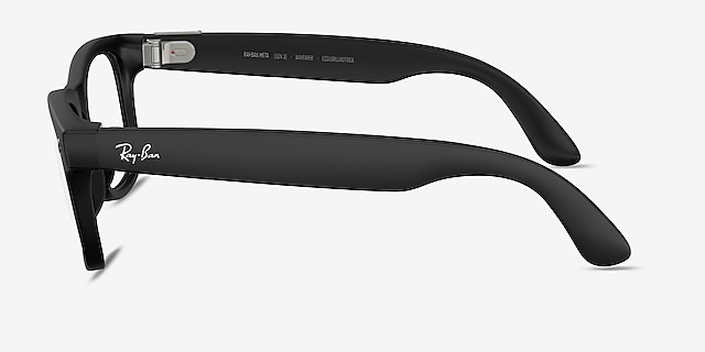 Ray-Ban Meta (Gen 3) Wayfarer Optics Matte Black Plastic from EyeBuyDirect, Side View