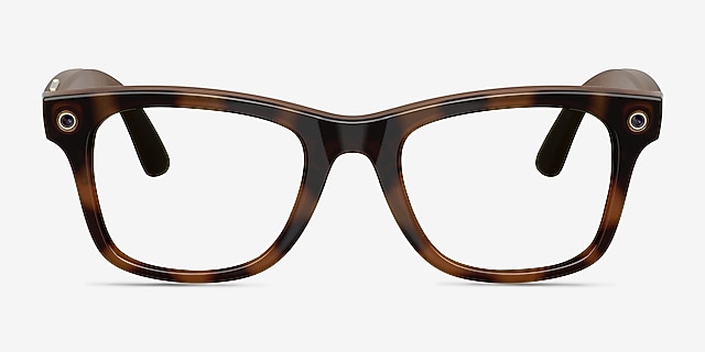 Ray-Ban Meta (Gen 3) Wayfarer Optics Polished Havana Plastic from EyeBuyDirect, Front View