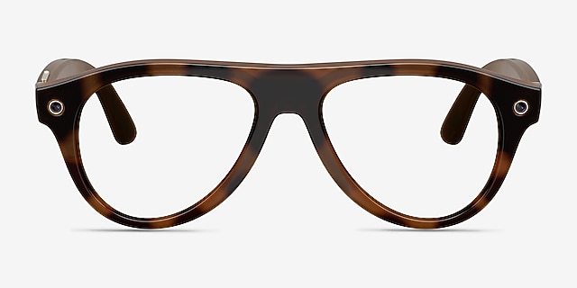 Ray-Ban Meta (Gen 3) Aviator Optics Shiny Havana Plastic from EyeBuyDirect, Front View