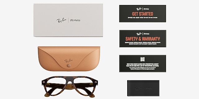 Ray-Ban Meta (Gen 3) Aviator Optics Shiny Havana Plastic from EyeBuyDirect