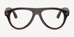 Ray-Ban Meta (Gen 3) Aviator Optics Polished Transparent Umber Plastic from EyeBuyDirect, Front View