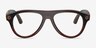 Ray-Ban Meta (Gen 3) Aviator Optics Polished Transparent Umber Plastic from EyeBuyDirect, Front View