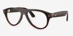 Ray-Ban Meta (Gen 3) Aviator Optics Polished Transparent Umber Plastic from EyeBuyDirect, Angle View