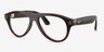Ray-Ban Meta (Gen 3) Aviator Optics Polished Transparent Umber Plastic from EyeBuyDirect, Angle View
