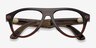 Ray-Ban Meta (Gen 3) Aviator Optics Polished Transparent Umber Plastic from EyeBuyDirect, Closed View