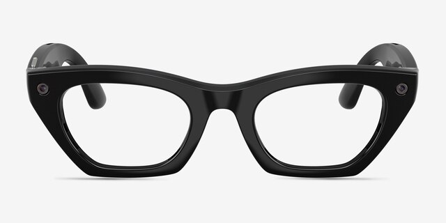 Ray-Ban Meta (Gen 3) Zena Optics Shiny Black Plastic from EyeBuyDirect, Front View
