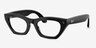Ray-Ban Meta (Gen 3) Zena Optics Shiny Black Plastic from EyeBuyDirect, Angle View