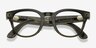 Ray-Ban Meta (Gen 2) Scriber Optics Polished Transparent Dark Olive Plastic from EyeBuyDirect, Closed View