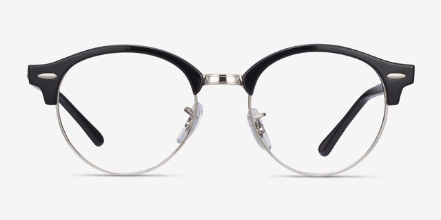 Ray-Ban RB4246V Clubround Black Acetate-metalEyeglass Frames from EyeBuyDirect, Front View