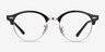 Ray-Ban RB4246V Clubround Black Acetate-metalEyeglass Frames from EyeBuyDirect, Front View
