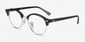 Ray-Ban RB4246V Clubround Black Acetate-metalEyeglass Frames from EyeBuyDirect, Angle View