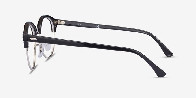 Ray-Ban RB4246V Clubround Black Acetate-metalEyeglass Frames from EyeBuyDirect, Side View