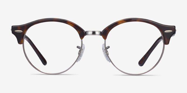 Ray-Ban RB4246V Clubround Tortoise Acetate-metalEyeglass Frames from EyeBuyDirect, Front View
