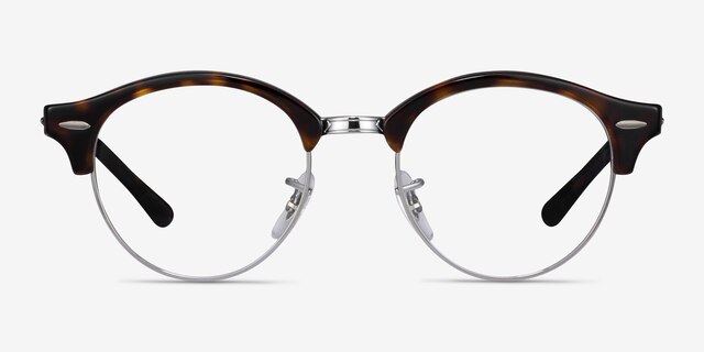Ray-Ban RB4246V Clubround Tortoise Acetate-metalEyeglass Frames from EyeBuyDirect, Front View