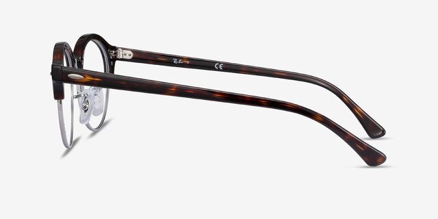 Ray-Ban RB4246V Clubround Tortoise Acetate-metalEyeglass Frames from EyeBuyDirect, Side View