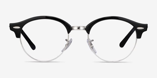 Ray-Ban RB4246V Clubround Black Acetate-metalEyeglass Frames from EyeBuyDirect, Front View