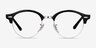Ray-Ban RB4246V Clubround Black Acetate-metalEyeglass Frames from EyeBuyDirect, Front View