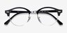 Ray-Ban RB4246V Clubround Black Acetate-metalEyeglass Frames from EyeBuyDirect, Closed View