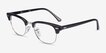 Ray-Ban RB5154 Clubmaster Black Acetate, MetalEyeglass Frames from EyeBuyDirect, Angle View