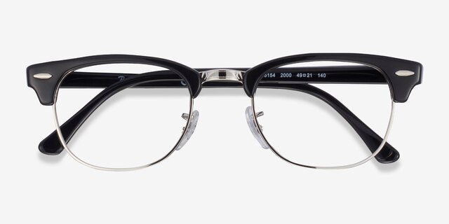 Ray-Ban RB5154 Clubmaster Black Acetate-metalEyeglass Frames from EyeBuyDirect, Closed View