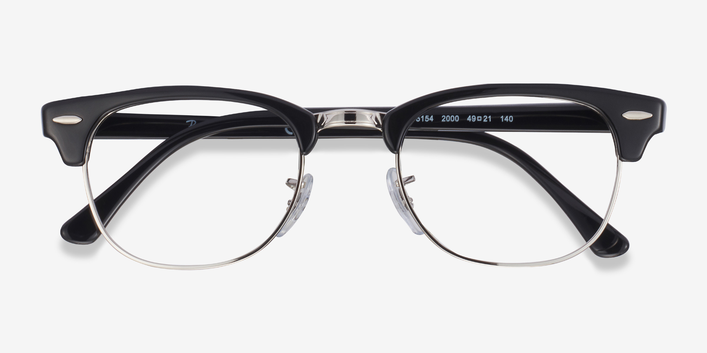 Ray Ban Rb5154 Clubmaster Browline Black Frame Eyeglasses Eyebuydirect Canada