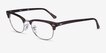 Ray-Ban RB5154 Clubmaster Dark Havana Acetate, MetalEyeglass Frames from EyeBuyDirect, Angle View