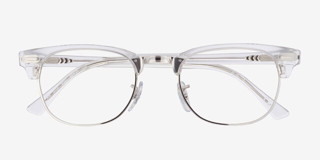 Ray-Ban RB5154 Clubmaster Clear Acetate-metalEyeglass Frames from EyeBuyDirect, Closed View